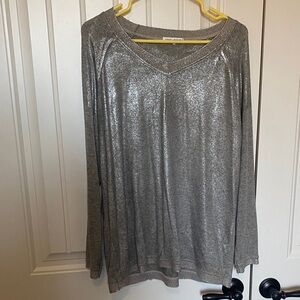 Silver Shimmer Women's Top